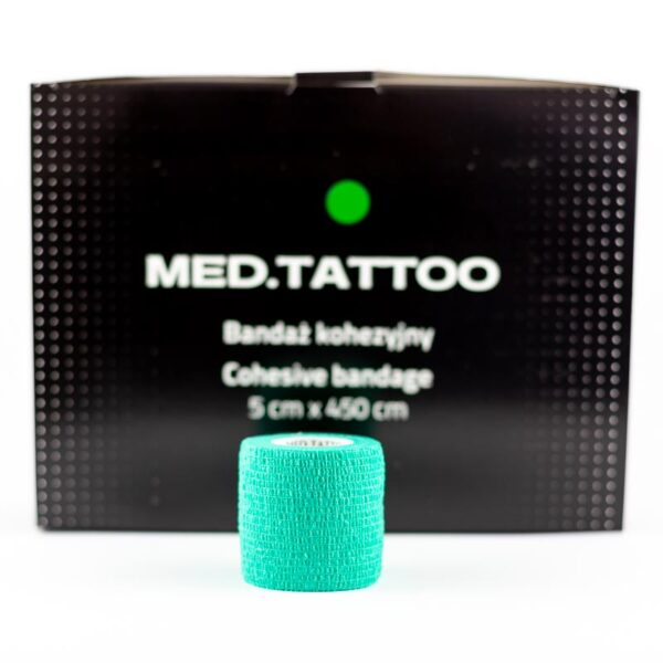 MED.TATTOO Grip cover - bandaż elastyczny 5cm*4m zielony