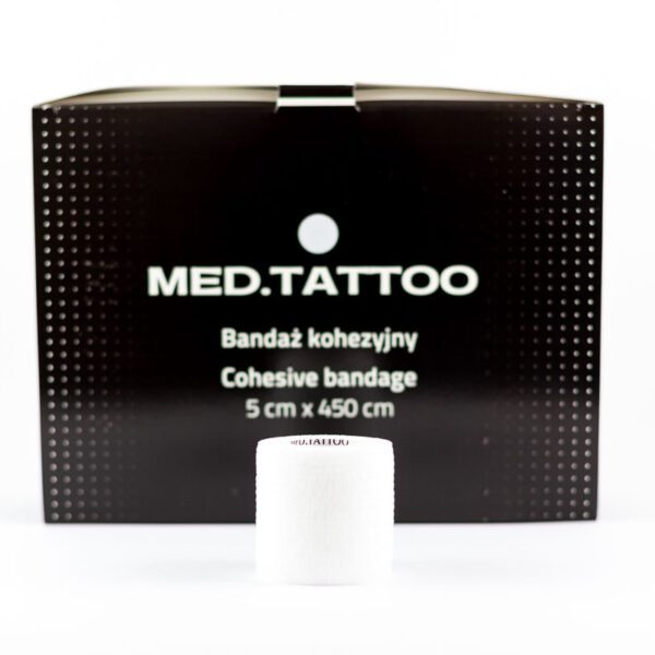 MED.TATTOO Grip cover - bandaż elastyczny 5cm*4m biały