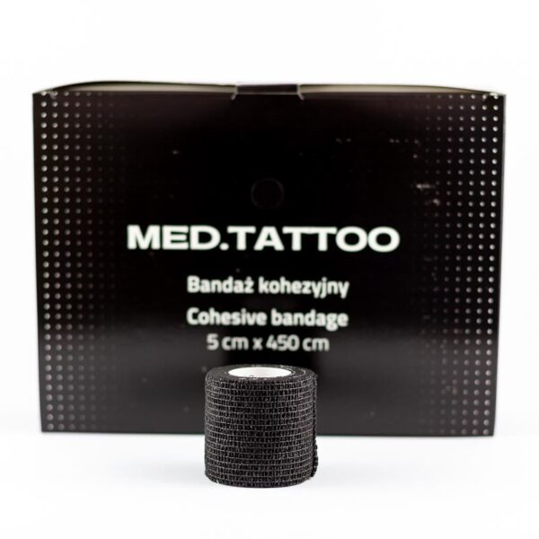 MED.TATTOO Grip cover - bandaż elastyczny 5cm*4m czarny