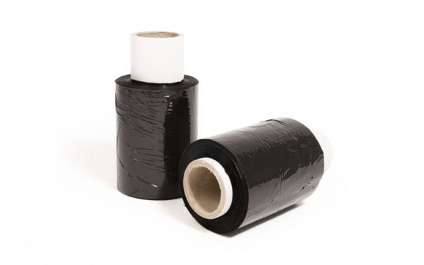Folia stretch mini rap czarna dł. 250m szerokość 25cm