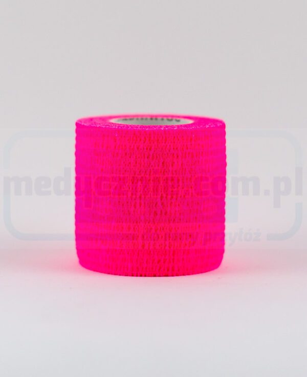 Zelfklevende band 5cm*4.5m 1pc roze elastisch, zelfklevend
