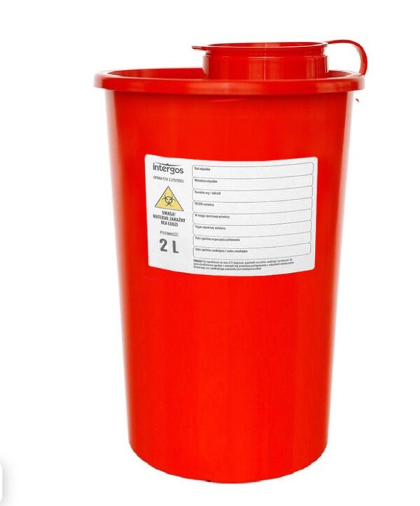 Conteneur à déchets médicaux 2L rond haut 1pc