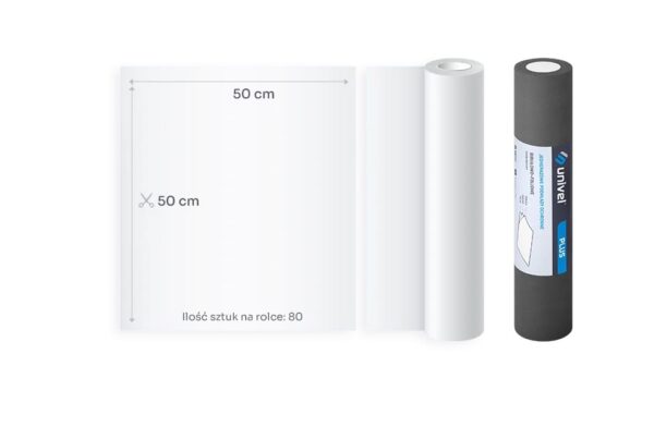 UNIVEL PLUS onderlaag 2x tissuepapier 1x folie 50cm x 50m Zwart