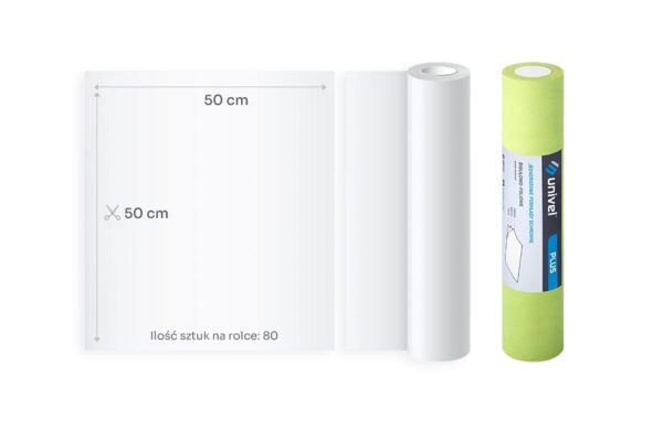 UNIVEL PLUS onderlaag 2x tissuepapier 1x folie 50cm x 50m Zalm