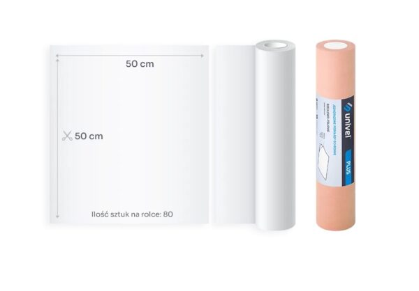 UNIVEL PLUS onderlaag 2x tissuepapier 1x folie 50cm x 50m Zalm