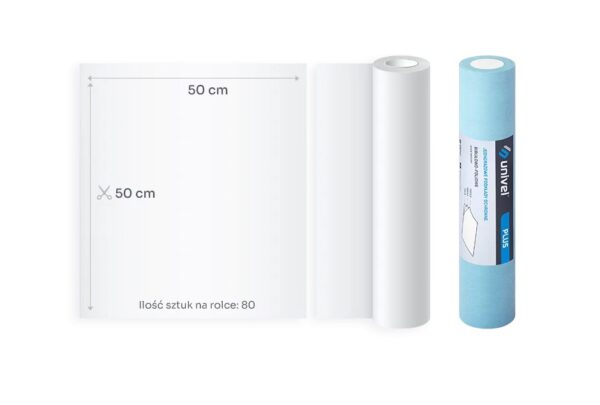 UNIVEL PLUS onderlaag 2x tissuepapier 1x folie 50cm x 50m Blauw