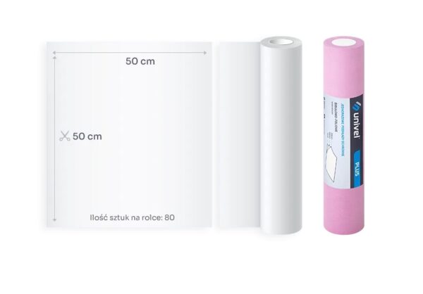UNIVEL PLUS onderlaag 2x tissuepapier 1x folie 50cm x 50m Roze