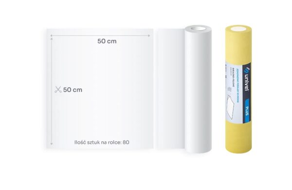 UNIVEL PLUS onderlaag 2x tissuepapier 1x folie 50cm x 50m Geel