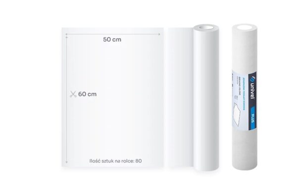 UNIVEL PLUS onderlaag 2x tissuepapier 1x folie 60cm x 50m Wit