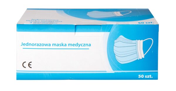 Chirurgisch masker, medisch, drielaags, op elastiek, 50st type II zwart