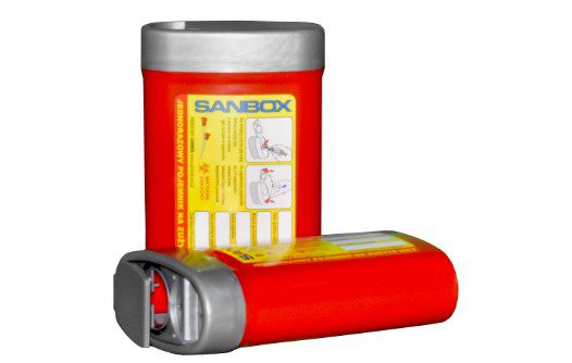 Contentor de resíduos hospitalares 0,2L plano 1pc
