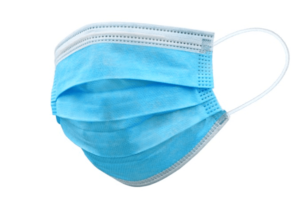 Chirurgisch masker, medisch, drielagig, op elastiek, 50st type IIR blauw